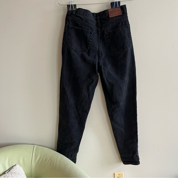 Vintage Nevada Black High Waisted Tapered Jeans with Eye detail - Picture 7 of 11